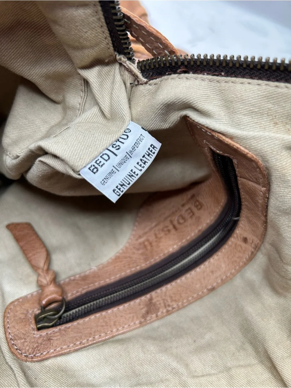 Bed Stu Aiken Tan Rustic Crossbody Leather Purse